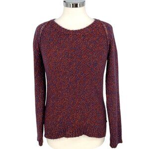 Maison Scotch Metallic Knit Sweater Purple Burgundy Multicolor Size Medium